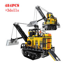 City Engineering Mining Machinery Forklift Building Blocks Vehicle Car Construction Technical Bricks Toys Gifts For Children 2024 - buy cheap