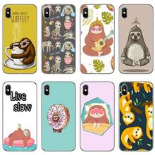 Cute Sloth donut Accessories Phone Case For iPhone 12 Mini 11 Pro Max XS Max XR X 8 7 Plus 6 6S Plus 5 5S SE 2020 2024 - buy cheap