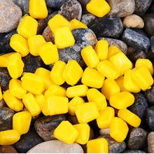 Iscas macias amarelas de simulação de iscas, iscas artificiais flutuantes sabor de milho, iscas de grão de milho com 100 peças 2024 - compre barato