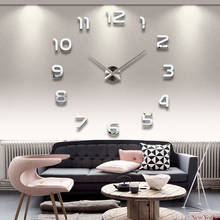 New Clock Watch Wall Clocks Horloge 3d Diy Acrylic Mirror Stickers Home Decoration Living Room Quartz Needle 2024 - buy cheap