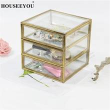 Retro 3 Layers Drawer Square Jewelry Storage Box Makeup Cosmetic Organizer Display Stand Bathroom Sundries Rack Wedding Gifts 2024 - buy cheap