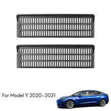Cubierta de salida de aire de coche, 2 piezas, para Tesla modelo Y 2020, 2021, debajo del asiento, antipolvo, accesorios 2024 - compra barato