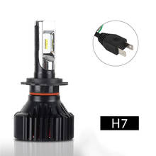 Lâmpada de farol de led t8 6000k h7, farol de carro com chip zes, 60w, 8000lm, h4, h11, h1, h8, 9006, h3, 9012, luz de neblina 2024 - compre barato