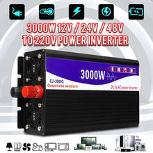 3000W Pure Sine Wave Inverter 12V/24V/48V to 220V Voltage Transformer Converter Sine Wave Power Inverter+Double LCD display 2024 - buy cheap