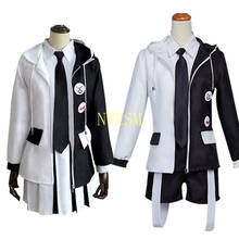 Danganronpa-calças para cosplay, fantasia de urso preto e branco, para decoração de halloween, short, casaco, calças 2024 - compre barato