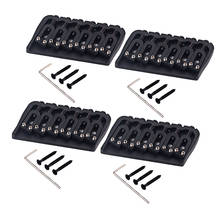 4Pcs Electric Guitar Hardtail Fixed Bridge Assembly For 6 String Guitar Parts 2024 - buy cheap