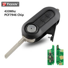 YIQIXIN 3 Buttons Car Remote Key For Fiat 500 Doblo Qubo Grande Punto 2006-2013 Delphi BSI System 433Mhz PCF7946 Replace Key 2024 - buy cheap