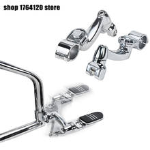 1-1/4" Chrome 360 Degree Adjustable Highway Foot Pegs Rest Mount Clamps For Harley Sportster Touring Dyna For Honda For Yamaha 2024 - buy cheap