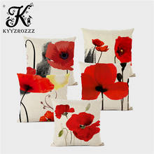 Flower Pattern Cushion Cover Misty Style Flower Pattern Pillowcase Waist Throw Pillowcase Home Decoration Funda De Cojin 2024 - buy cheap
