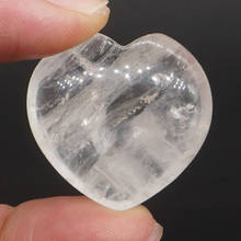 1.2" Puffy Love Heart Assorted Natural Clear Quartz Crystal Hand Carving Reiki Healing Energy Chakra Gift 2024 - buy cheap
