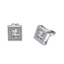 White Square Zircon Stud Earrings 925 Sterling Silver Stud Earrings For Christmas Gifts Jewelry 2024 - buy cheap