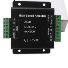 Frete grátis a318/a420/a520 led amplificador de alta velocidade controlador para 5050 smd rgb rgbw rgb + cct led tira fita luz DC5-24V 2024 - compre barato