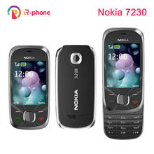 Nokia 7230 celular recondicionado, telefone gsm 2g e teclado hebraico árabe russo desbloqueado original 2024 - compre barato