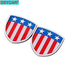 DSYCAR 1Pair 3D Metal Car Decoration Metal Adhesive Truck Car Badge Emblem Sticker for Car Motorcycle Sticker 2024 - buy cheap