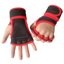 Pulsera ajustable para hombre y mujer, guantes antideslizantes para levantamiento de pesas, mancuernas para entrenamiento de Palma, culturismo, mancuernas para Crossfit 2024 - compra barato