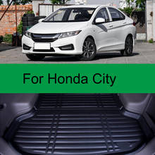 Для Honda City 2008-2019 1 шт. автомобильный Стайлинг грузовой лайнер Автомобильный багажник коврик ковер интерьерные коврики кожаный коврик авто аксессуары 2024 - купить недорого