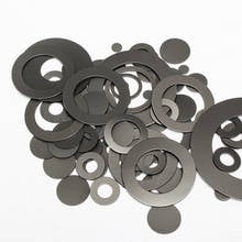 30pcs ID 6.35mm OD 14mm-16mm graphite black color nylon washers plastic washer ultra-thin flat gasket 0.15mm-1mm thickness 2024 - купить недорого