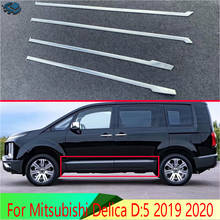 Moldura de ABS cromado para puerta lateral de coche Mitsubishi, moldura para molduras, accesorios para Mitsubishi Delica D:5 2019 2020 2024 - compra barato