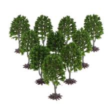 10PCS HO Scale 1:100 Plastic Cedar Tree Bright Green Model Trees  Railway Street Architectural Scenery Layout Accessories 2024 - buy cheap