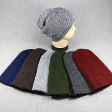 Gorro de lana a rayas para hombre y mujer, gorro cálido a prueba de viento, suave, de punto, para exteriores, para Otoño e Invierno 2024 - compra barato