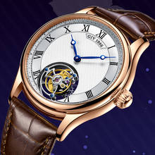 Tourbillon Watch Top Brand Luxury GIV Men's Wristwatch Sapphire Waterproof Gold Case Stainless Steel Clouse de Paris Dial 2024 - buy cheap
