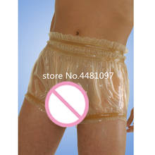 Cueca boxer masculina de borracha látex, natureza, transparente, bolsa para cueca, lingerie para homens 2024 - compre barato