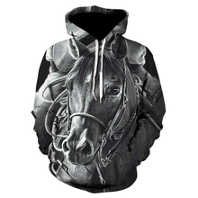 2021 Fashion hot Hoody Men's Women's Comfortable Hoodies Printing Horse Animal Pullover Fashion Hip Hop Youth Casual Sweatshirt 2024 - buy cheap