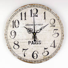 Parisian  Decoration Large Wall Clock Living Room Abstract Decor Quiet Retro Watch Waterproof Circular Wall Clocks 2024 - buy cheap