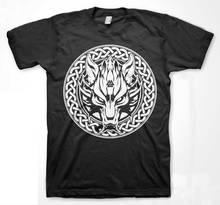 Son of loki valknut. Exclusivo camiseta viking fenrosa símbolo lobo. Camiseta de verão de algodão masculina, manga curta, gola redonda, novas camisetas 2024 - compre barato