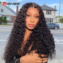 Wignee 4×4 Lace Closure Curly Human Hair Wig For Black Women Natural Hairline Lace Frontal Curly Brazilian Glueless Human Wigs 2024 - buy cheap