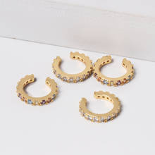 Bohemia brincos de cobre cz, brincos para mulheres modernos festa de casamento pequena bonito extravagante de orelha clipes joias 2024 - compre barato
