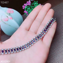 KJJEAXCMY fine jewelry natural sapphire 925 sterling silver new women hand bracelet support test exquisite 2024 - buy cheap