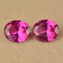 Miçangas de pedras para joias, 5a, 3x5 ~ 13x18mm 3 #, pedra vermelha de rosa, formato oval solta, máquina cortada de corindo 2024 - compre barato