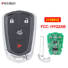 3+1 / 4 Button Smart Remote Car Key Fob 315MHz FCC: HYQ2AB for Cadillac CTS ATS XTS Escalade ESV with Uncut Blade 2024 - buy cheap