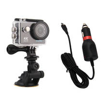 Ventosa-accesorios de montaje para cámara deportiva, cargador de coche para SJ Go serie pro Action Cam Caemera yi SJ4000 Hero 3 + 4 2024 - compra barato