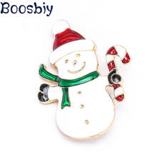 Boosbiy, высокое качество, эмалированный сплав, рождественские аниме Броши с дизайном «Снеговик», Новогодняя бижутерия, булавка, подарок для женщин, девушек, шарф, Bijoux 2024 - купить недорого