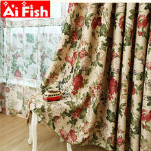 American Printing Brilliant Floral Window Treatment Semi-Shading Bedroom Curtains For Kitchen Living Room Curtains Panels 2024 - buy cheap