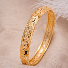 1Pcs Women high quality gold bangle women Copper Gold Colour Cuff Bangles Bracelet Fashion Bracelets For Women Jewelry Wholesale 2024 - buy cheap