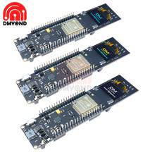 Placa de desenvolvimento, 0.96 gêmeos, 18650, protetor de bateria de lítio, wi-fi, bluetooth, tela oled, módulo esp8266 cp2102 2024 - compre barato