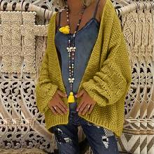 Autumn Cardigan Sweater Women Casual Solid Long Sleeve Knitted Sweater Loose Oversized Cardigan Sweater Chunky Knit Cardigan 2024 - buy cheap