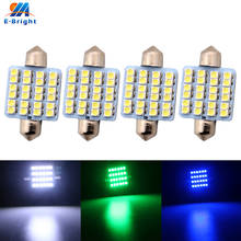4pcs 31mm DC 12V 1210 1206 24 SMD LED Festoon Lamp Ceiling Light Auto Dome Bulbs Reading Pate number Lights White Red Blue Amber 2024 - buy cheap