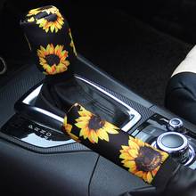 2pcs/set Neoprene Sunflower Car Steering Wheel Cover with Seat Belt Pads Winter Steering Wheel Cover 2024 - buy cheap