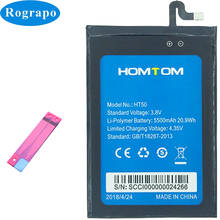Bateria substituta para homtom ht50 100% mah, bateria original para celular 5500 2024 - compre barato