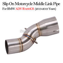 Slip On Motorcycle Exhaust Pipe For BMW R1200GS ADV 2013 - 2019 Years Connection Mid Middle Link Pipe Tube Modified Moto Escape 2024 - buy cheap