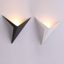 Forma triângulo moderno e minimalista lâmpadas de parede led estilo nórdico lâmpadas de parede interior sala estar luzes 3 w AC85-265V simples luz 2024 - compre barato