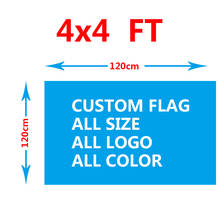 Custom 120x120cm Flag Design Polyester Sport Advertising Club Logo Banner Gift Outdoor or Indoor Use Wholesale Sale! 2024 - buy cheap
