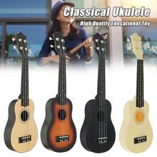 Ukelele havaiano mini, 21 polegadas, 4 cordas, guitarra berço, soprano, instrumento musical, presente 2024 - compre barato