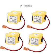 4pcs BR-2/3AGCT4A 6V PLC Аккумулятор для FANUC A98L-0031-0025 CNC System с разъемами литий-ионных батарей 2024 - купить недорого