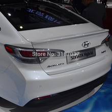 Para hyundai sonata 9 spoiler 2014-2016 asa da cauda do carro abs plástico traseiro telhado spoiler asa tronco boot capa estilo do carro 2024 - compre barato