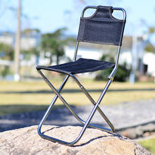 Luz ao ar livre cadeira de pesca por forte liga de alumínio camuflagem náilon dobrável tamanho pequeno cadeira acampamento caminhadas cadeira 2024 - compre barato
